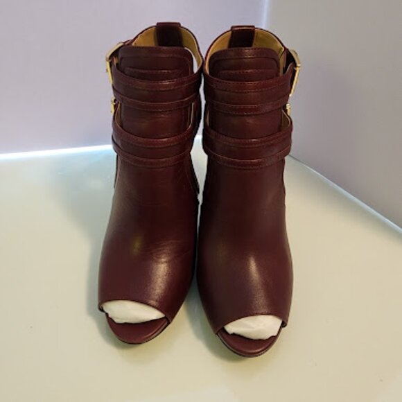 Michael Kors Burgundy Leather Ankle Booties - Picture 8 of 8